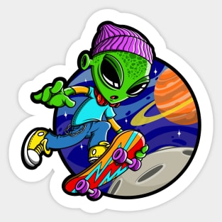 Alien Skate Sticker